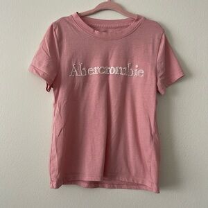 Abercrombie & Fitch Girls' Pink Logo Tee